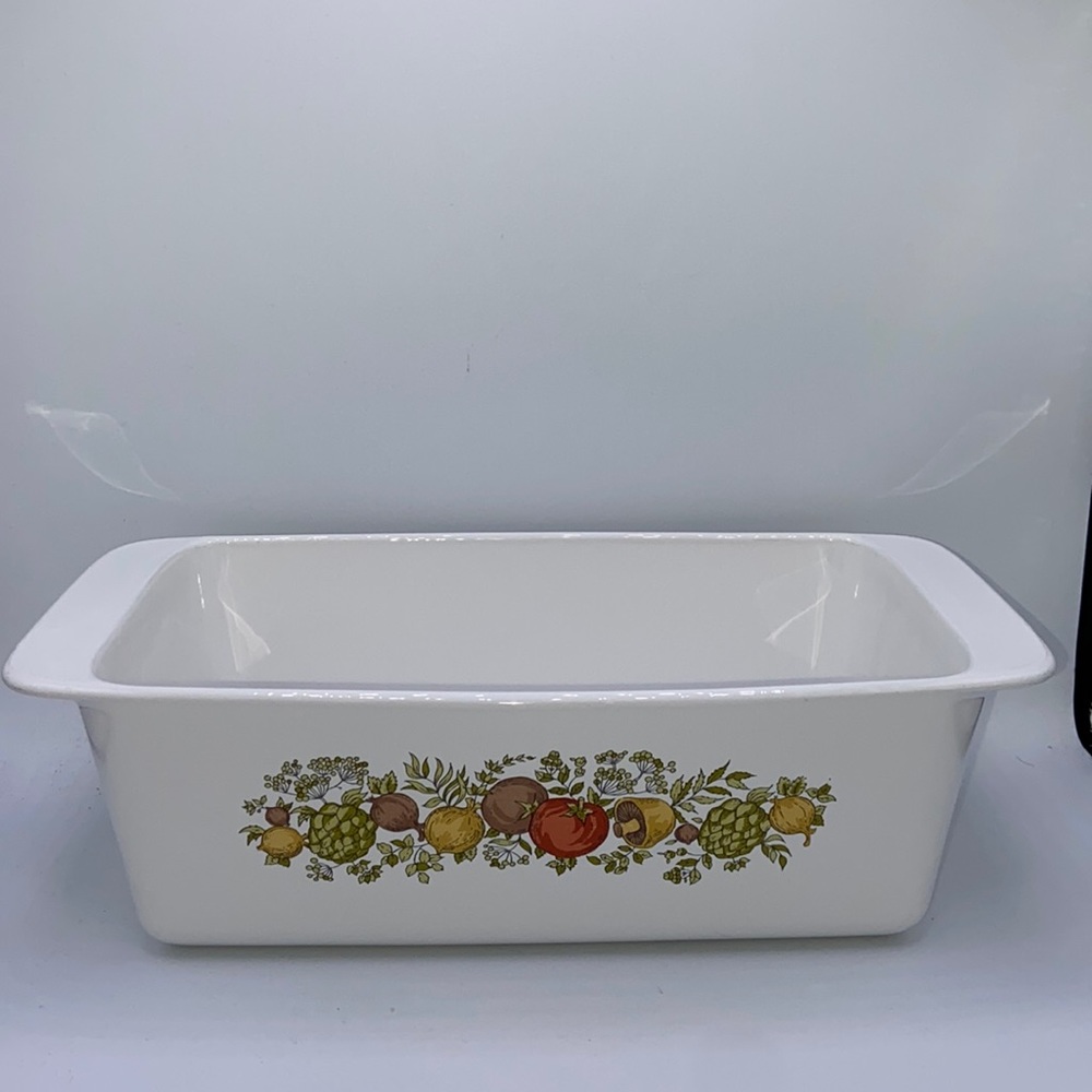 Corning Ware Spice of Life Bread Meat Loaf Pan P-315-B Vegetables Baking